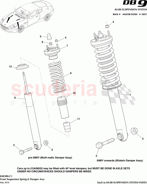 Part Diagram for Aston Martin 4G43-18141-AC