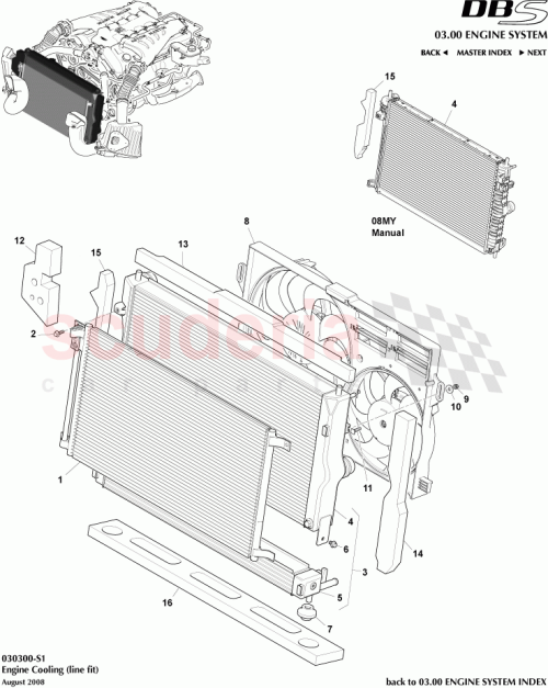 Part Diagram for Aston Martin 9D33-8W000-AA