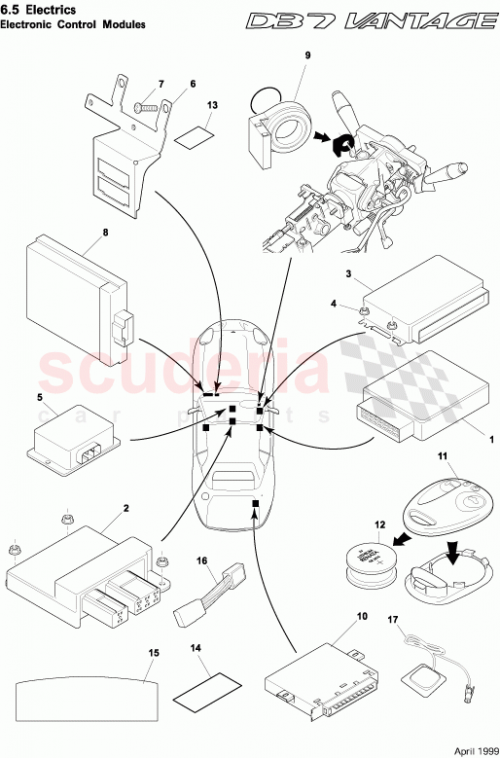 Part Diagram for Aston Martin 91571