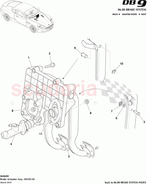 Part Diagram for Aston Martin 701342-PK