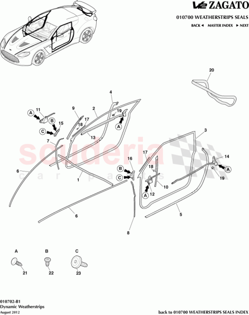 Part Diagram for Aston Martin 6G33-C47775-BA