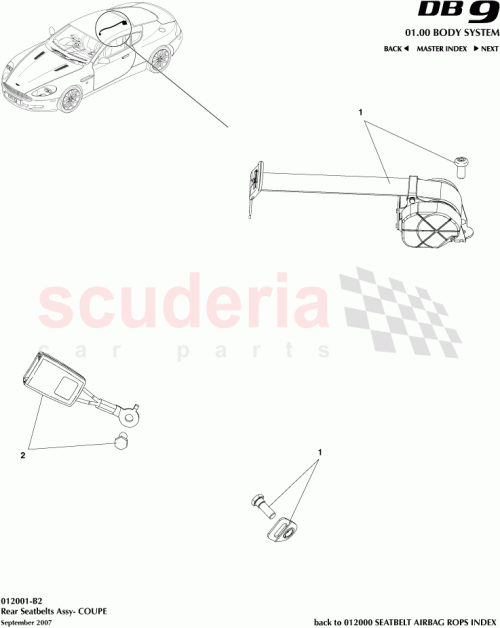 Part Diagram for Aston Martin 4G43611B68BEW