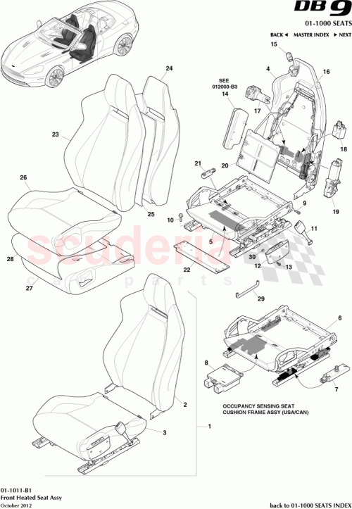 Part Diagram for Aston Martin CG43-62900-AAW