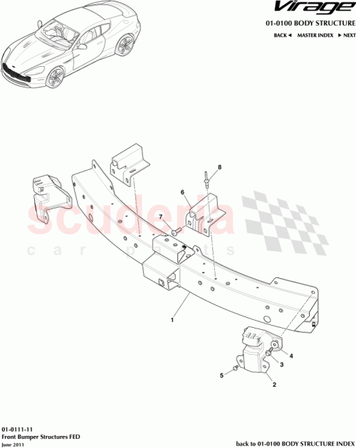 Part Diagram for Aston Martin CG43-17753-AA