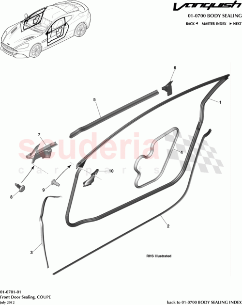 Part Diagram for Aston Martin CD33-F20556-AB