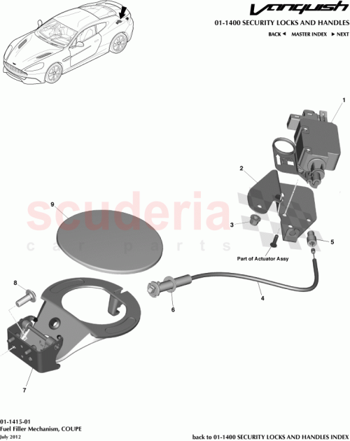 Part Diagram for Aston Martin CD33-9N447-AA