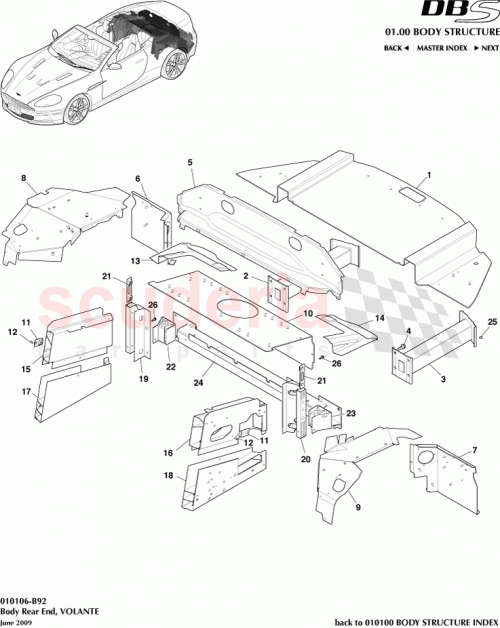 Part Diagram for Aston Martin P09G335A356AA