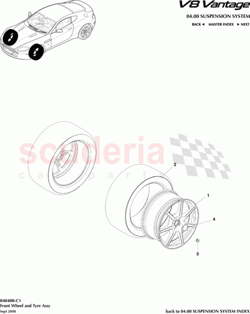 Part Diagram for Aston Martin 6G33-1508-AA