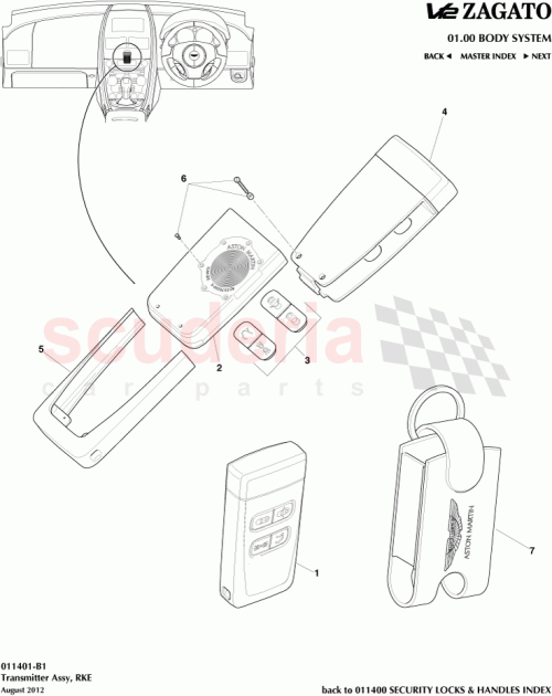 Part Diagram for Aston Martin 9G43-19H477-CA