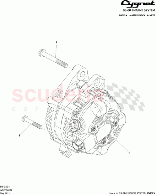 Part Diagram for Aston Martin 27060-47070