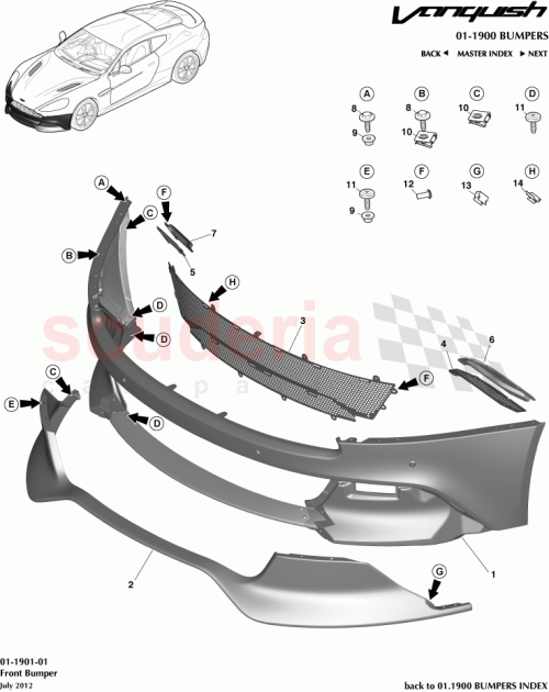 Part Diagram for Aston Martin CD33-17B968-BA