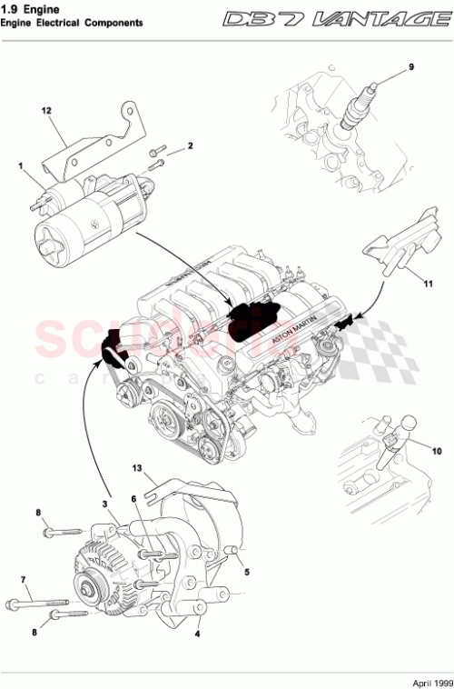 Part Diagram for Aston Martin 07-85127