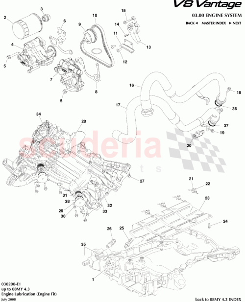 Part Diagram for Aston Martin 6G33-6C861-AA