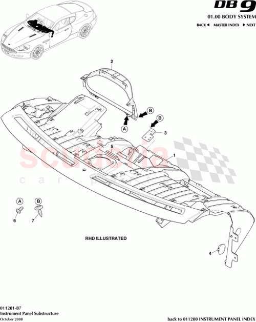 Part Diagram for Aston Martin 6G33-19A392-BB