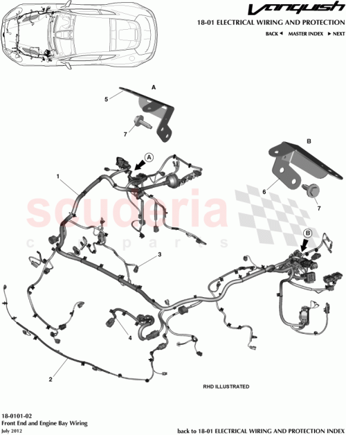Part Diagram for Aston Martin FD33-14290-BC