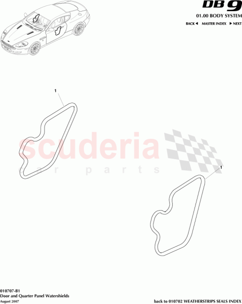 Part Diagram for Aston Martin 4G43-54237A04-AC