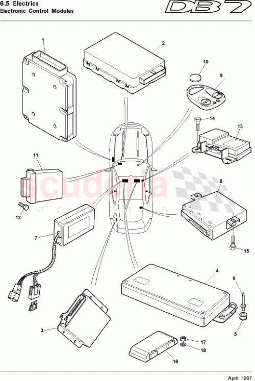 Part Diagram for Aston Martin 91578