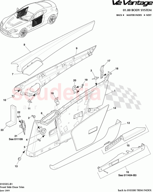 Part Diagram for Aston Martin 6G33-23929-AAW