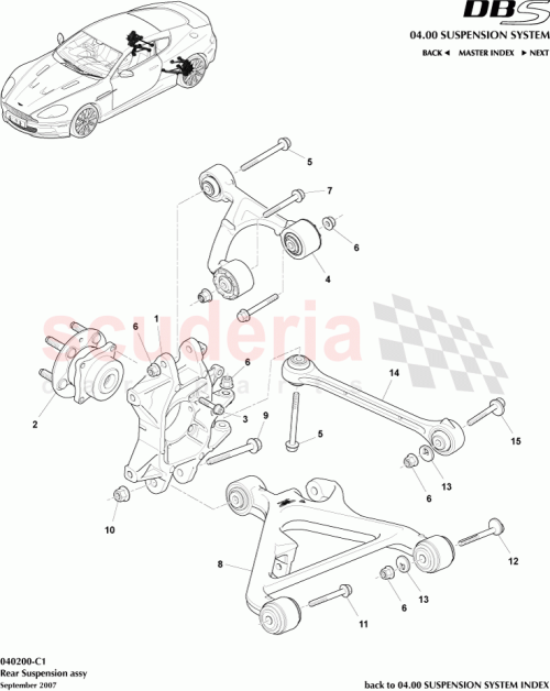 Part Diagram for Aston Martin 8D33-5K743-AB