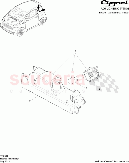 Part Diagram for Aston Martin 81271-52020