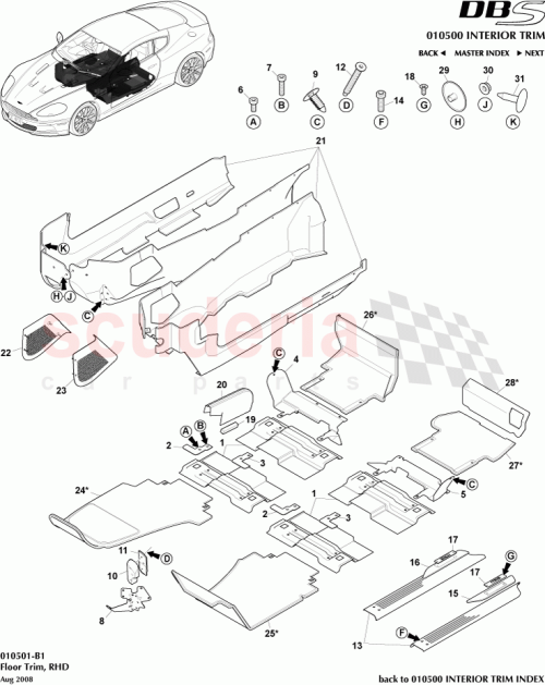 Part Diagram for Aston Martin AG4313242AC