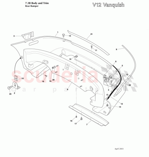 Part Diagram for Aston Martin 3R12-725433-AA