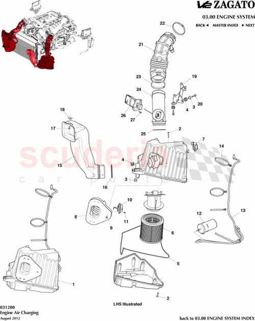 Part Diagram for Aston Martin BD23-9B609-BA