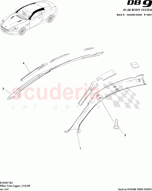 Part Diagram for Aston Martin 8G43-025B39-CAW