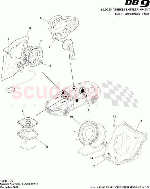 Part Diagram for Aston Martin 703171