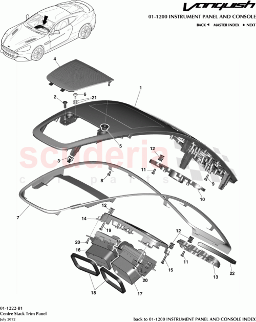 Part Diagram for Aston Martin DD33-0863-AA