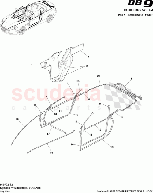 Part Diagram for Aston Martin 4G43-F20708-BH
