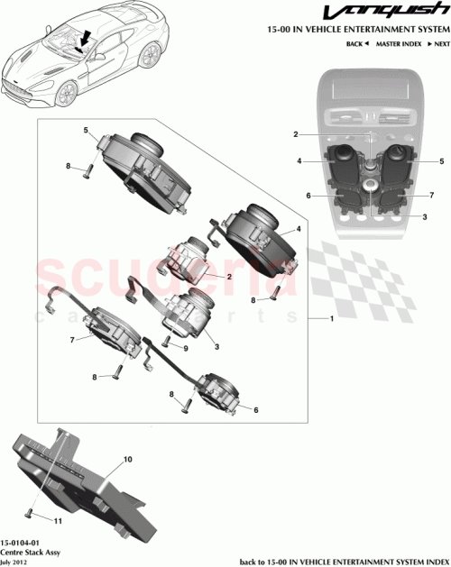 Part Diagram for Aston Martin CD33-18C619-GD