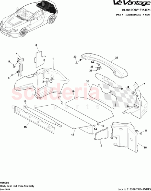 Part Diagram for Aston Martin 6G33-41849-AE