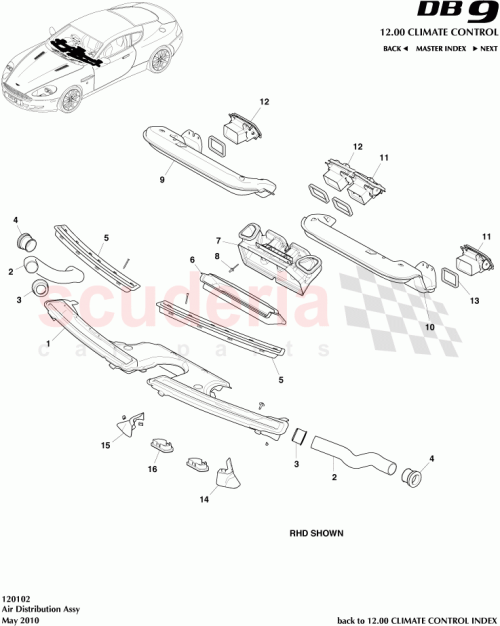Part Diagram for Aston Martin 701157-PK