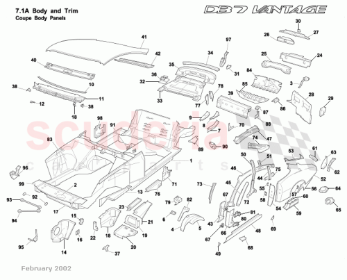 Part Diagram for Aston Martin 2112922AA