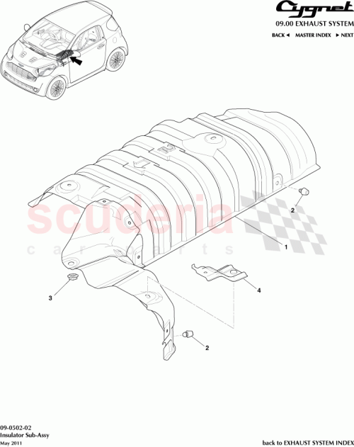 Part Diagram for Aston Martin 58043-74011
