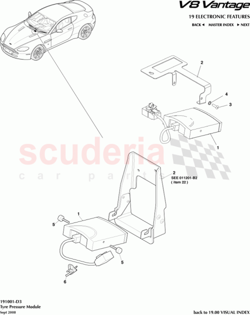 Part Diagram for Aston Martin 6G33-10E887-GA