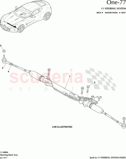 Part Diagram for Aston Martin AY93-3200-AB