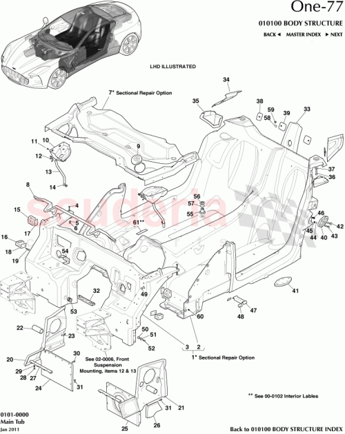 Part Diagram for Aston Martin 12023-05-1330-AB
