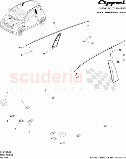 Part Diagram for Aston Martin 75561-52030