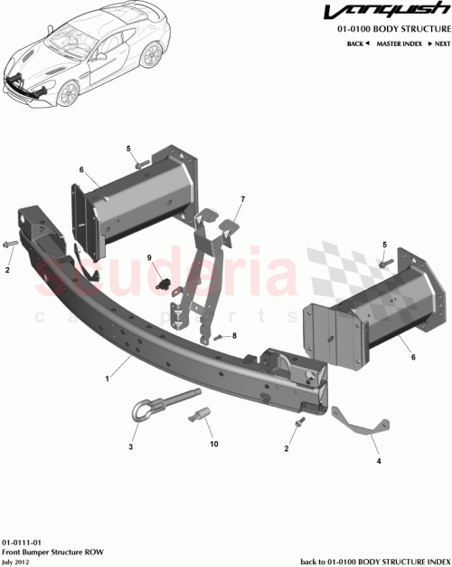 Part Diagram for Aston Martin DG43-17K906-AA