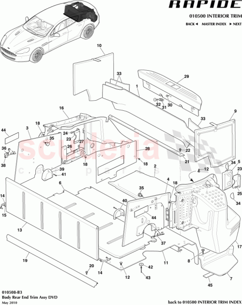 Part Diagram for Aston Martin AD43-454A15-ACW