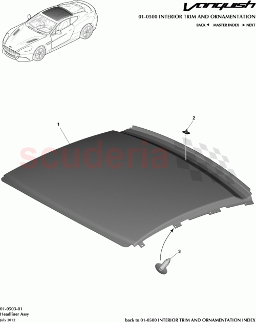Part Diagram for Aston Martin DD33-51916-ADW