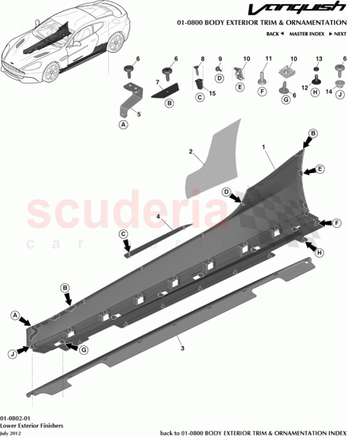 Part Diagram for Aston Martin CD33-132A46-BA