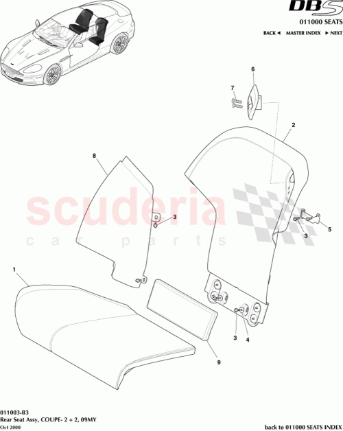 Part Diagram for Aston Martin 9D3360081ABW