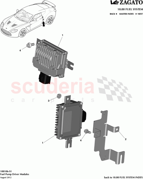 Part Diagram for Aston Martin DG33-9D372-BB