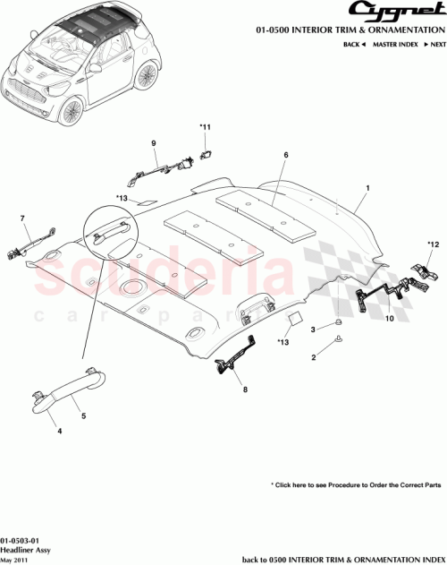 Part Diagram for Aston Martin 63341-74020