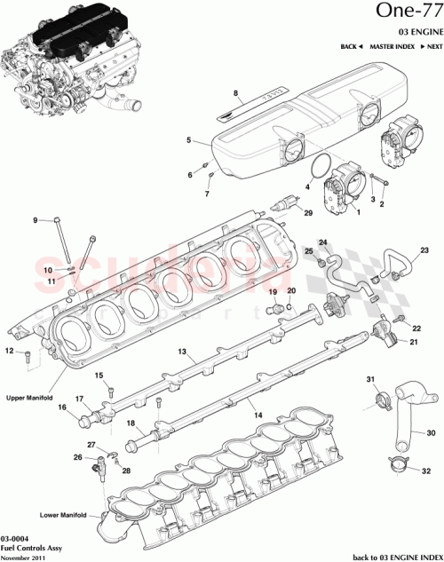 Part Diagram for Aston Martin AY93-857799-PA
