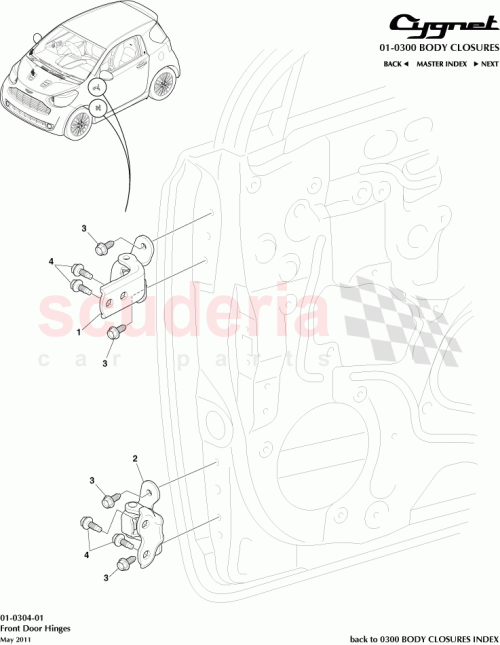 Part Diagram for Aston Martin 68730-74010