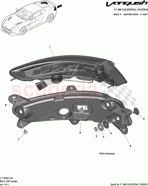 Part Diagram for Aston Martin CD33-15A303-AB